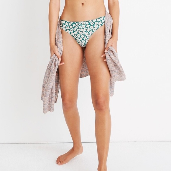 4/$25 Madewell Cotton-Modal Thong in Morning Posies - Picture 2 of 6
